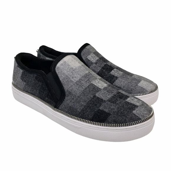 Botkier Harper Slip On Sneaker in Grey Graphic Women's Size 7.5 Medium NEW - Picture 2 of 11